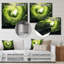 «Green Spiral Neon Fusion 2», art mural abstrait en métal-93363667