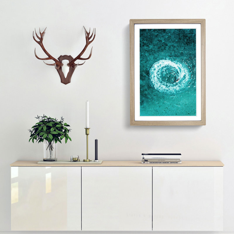 Jet Ski Circle - Framed Print, Oak, 76cm H x 50cm W x 2cm D