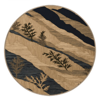 Machine Washable Nature Brown Area Rug