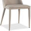Ensemble de 2 chaises d'appoint Lenvik en similicuir brun avec dossier capitonné