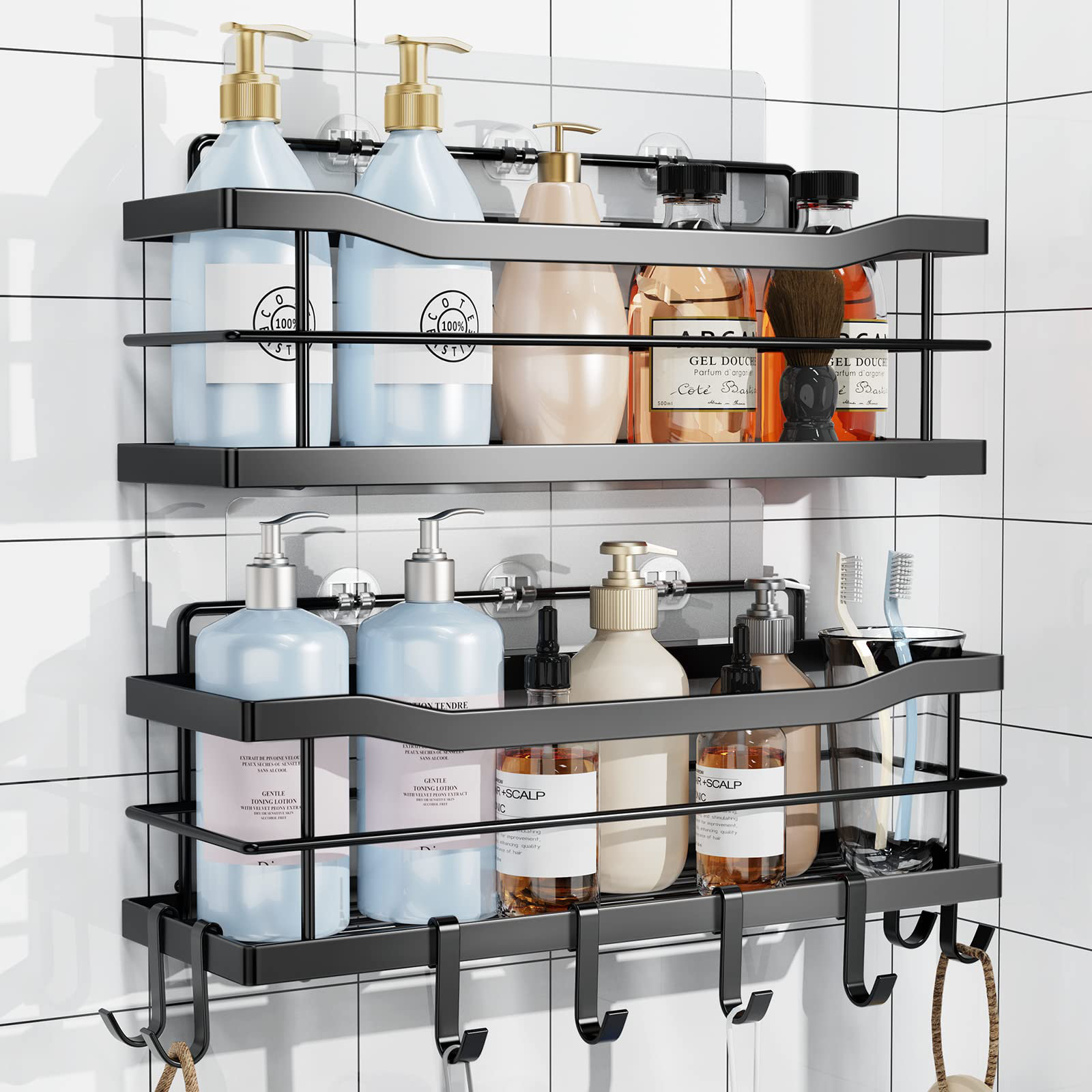 Rebrilliant Lainhart Suction Stainless Steel Shower Caddy & Reviews