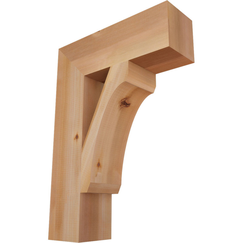 Support en bois rustique Legacy Block, Cèdre rouge, Lisse, H 28 po x l 5,5 po x P 20 po