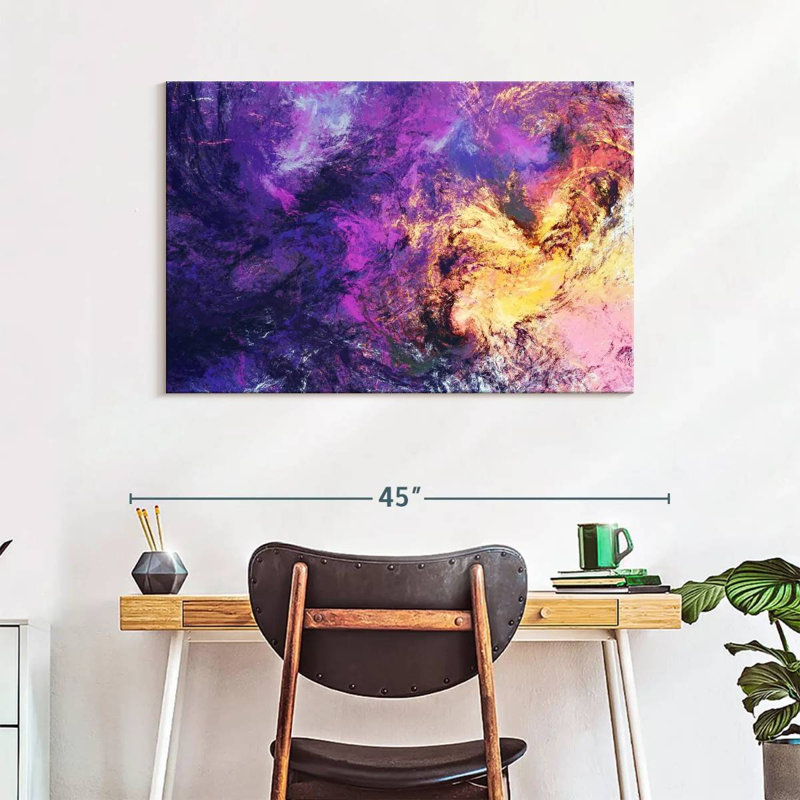 Avery Purple Abstract Texture, 26" H x 39" W