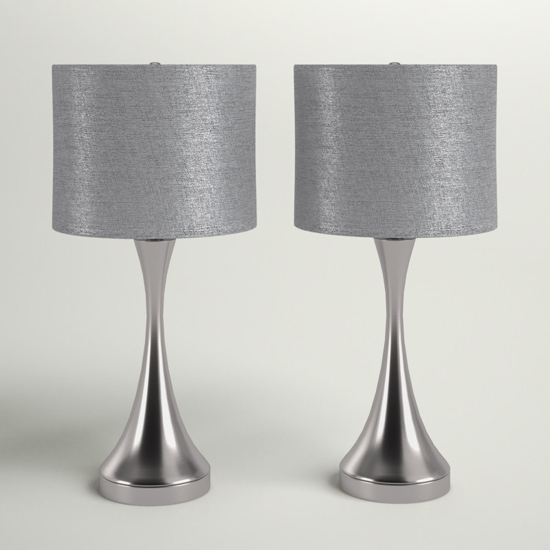 Arseni Metal USB Table Lamp, Gray