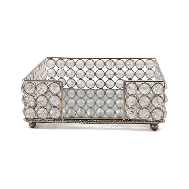 Porte-serviette de table Servilleta, H 3 po x l 8 po x P 8 po, Argent