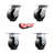 4 Piece Glass Filled Nylon Caster Set