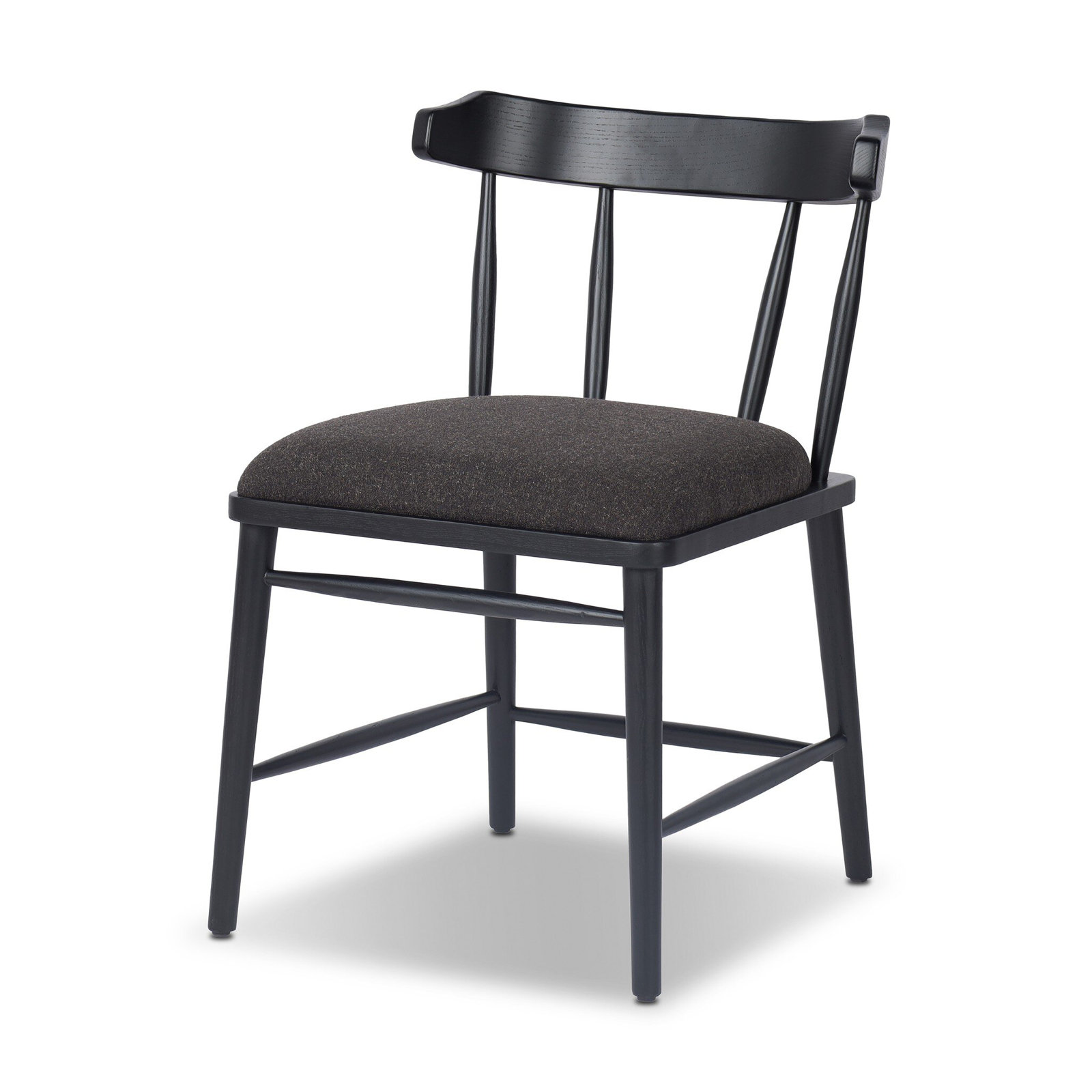 Waverly Dining Chair-Chaps Saddle, Antwerp Noir, Black