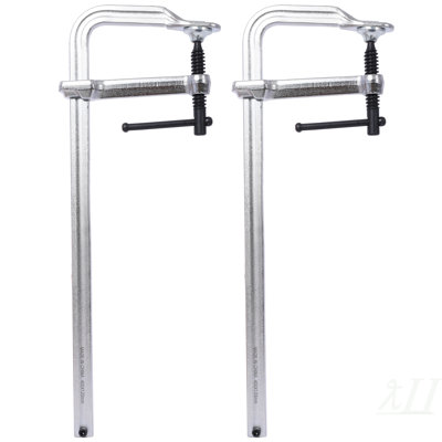 Bar Clamps Set, Drop Forged Steel Bar Clamps, Steel F Clamps for Welding, Woodworking, Metal working, DIY and Crafts,16 inch x 4-3/4 inch Throat,Pack of 2