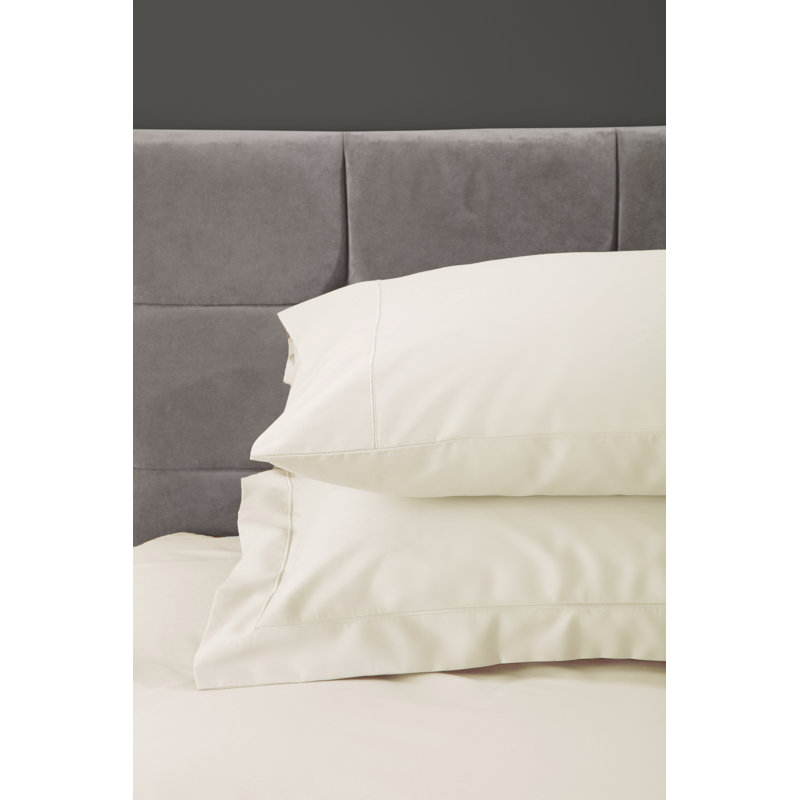 Plain Dye 400 TC Egyptian-Quality Cotton Sateen, Ivory