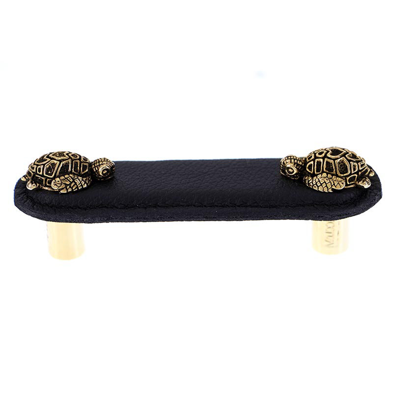 Pollino 4" Center to Center Bar Pull, 3'', Antique Gold