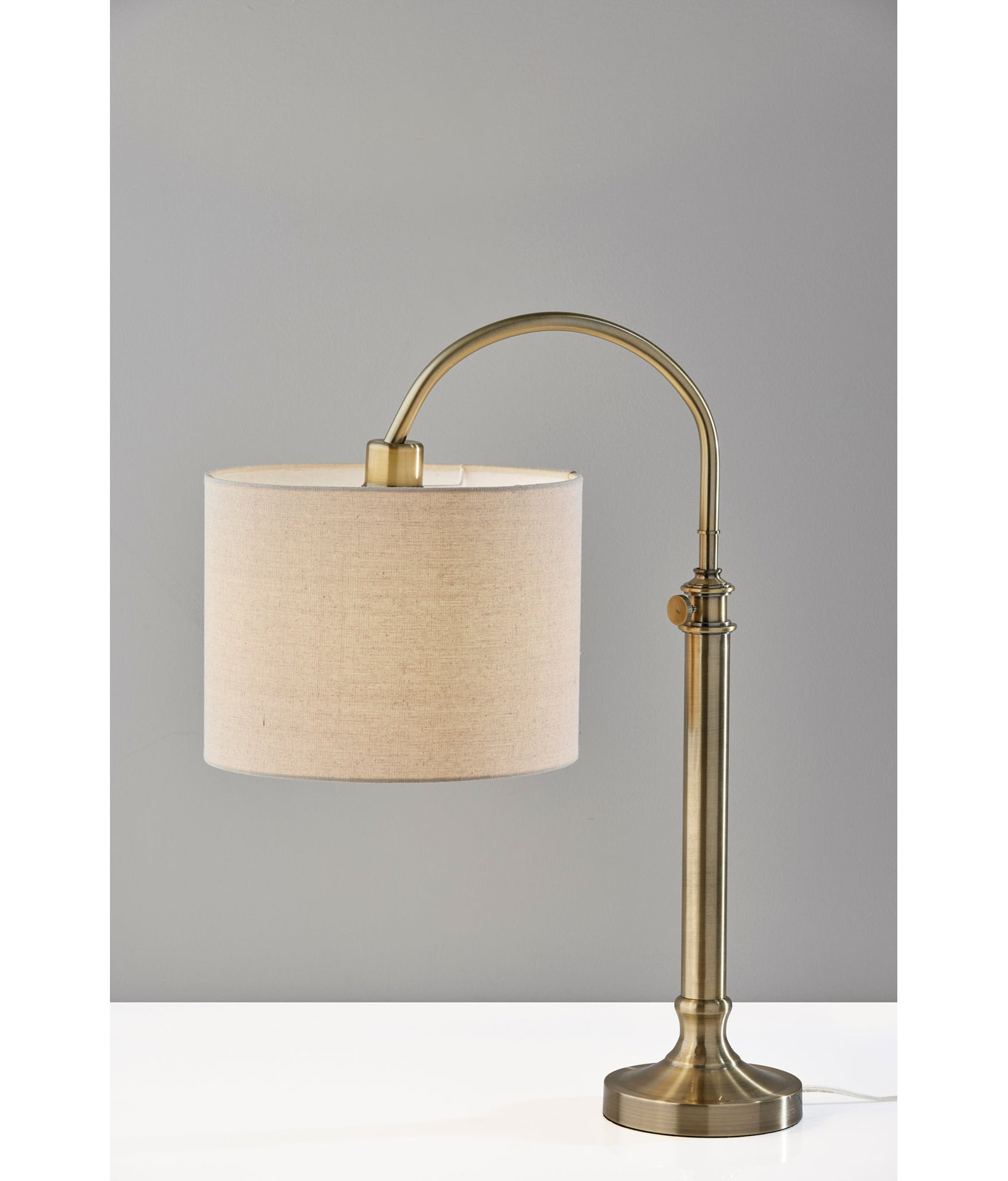 Slade Metal Arched Lamp, Antique Brass