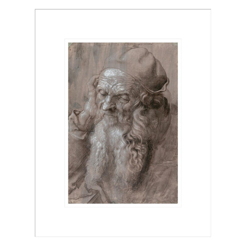 «Head of an Old Man» par Albrecht Dürer, impression giclée sur cadre, H 16,75 po x l 13,22 po