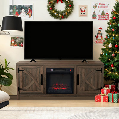 Meuble télé 58 po pour téléviseur de 65 po ou moins avec foyer électrique 58 po