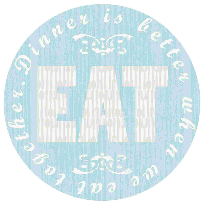 " Eat Plate ", 20" W x 20" H