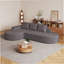 Canapé moderne incurvé moderne, ensemble de canapé modulaire rembourré sans os en chenille, ensemble modulaire de salon modulaire en L de 108,5 po avec 3 coussins, canapé-lit combiné gratuit pour le salon, la chambre à coucher-733446810-733446815