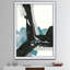 «Geometric Black and Teal III», reproduction sur toile encadrée-48300881-48300882