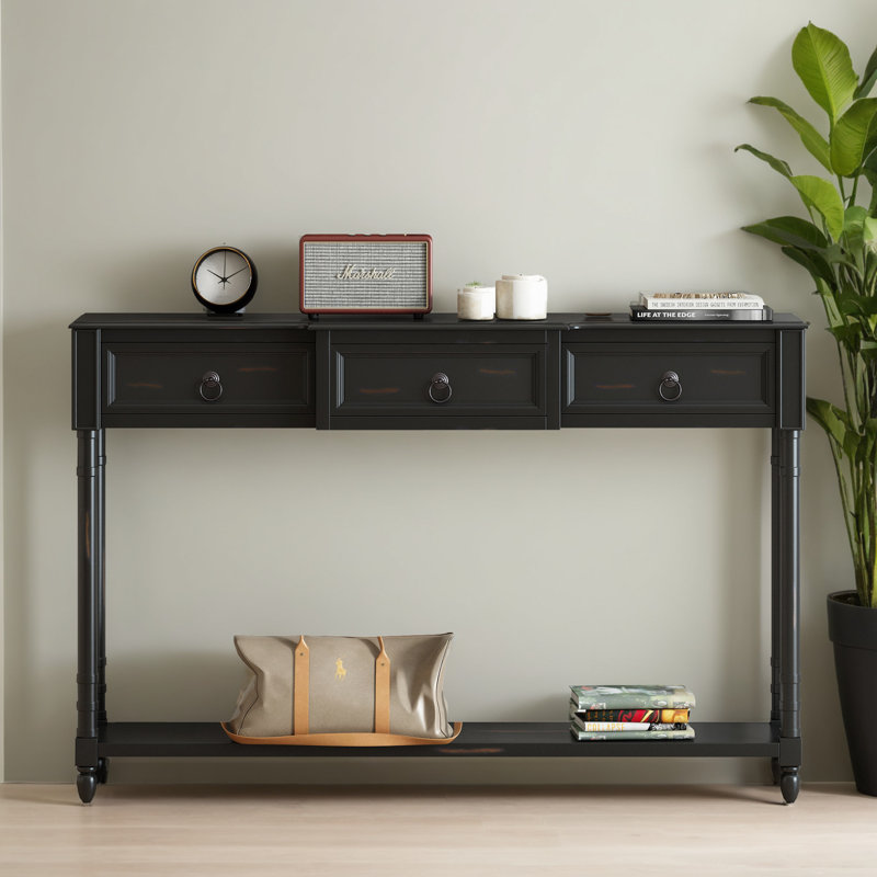 Lizabeth Console Table Sofa Table with Drawers for Entryway,Entry table,Hallway table,Hoyer table, Walnut