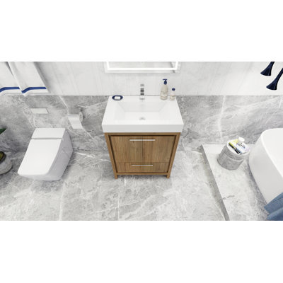 McGavock 29.5'' Single Bathroom Vanity with Acrylic Top