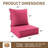 Outdoor 6.5" Thick Deep Seating Cushion Set Water-Resistant & Fade-Resistant Patio Chair Cushions-1196811636