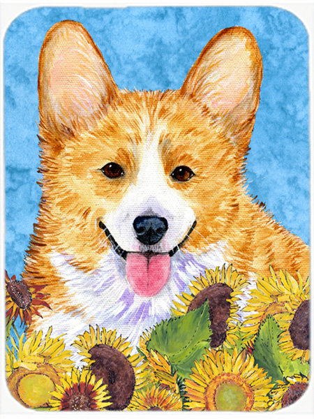 Caroline's Treasures Corgi Glass Cutting Board