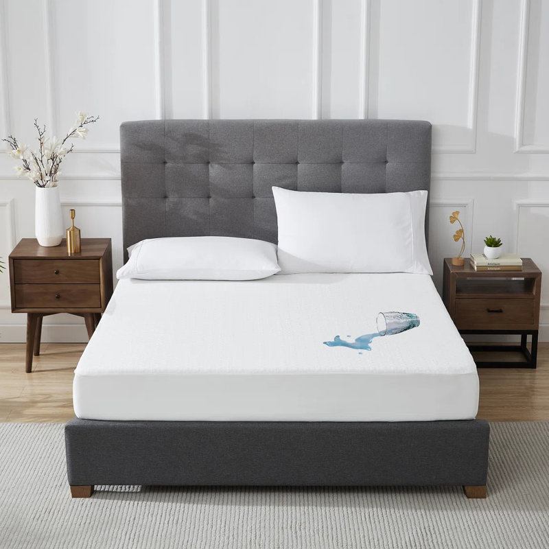Stearns and Foster Cooling Hypoallergenic and Waterproof Fitted Mattress Protector, Queen