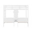 Lit superposé simple au-dessus de simple avec bureau intégré, tablettes de rangement et lampe de lecture à DEL, blanc-1067252766