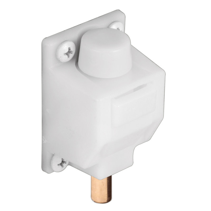 Plastique blanc, commande au pied, serrure de porte coulissante (paquet simple)