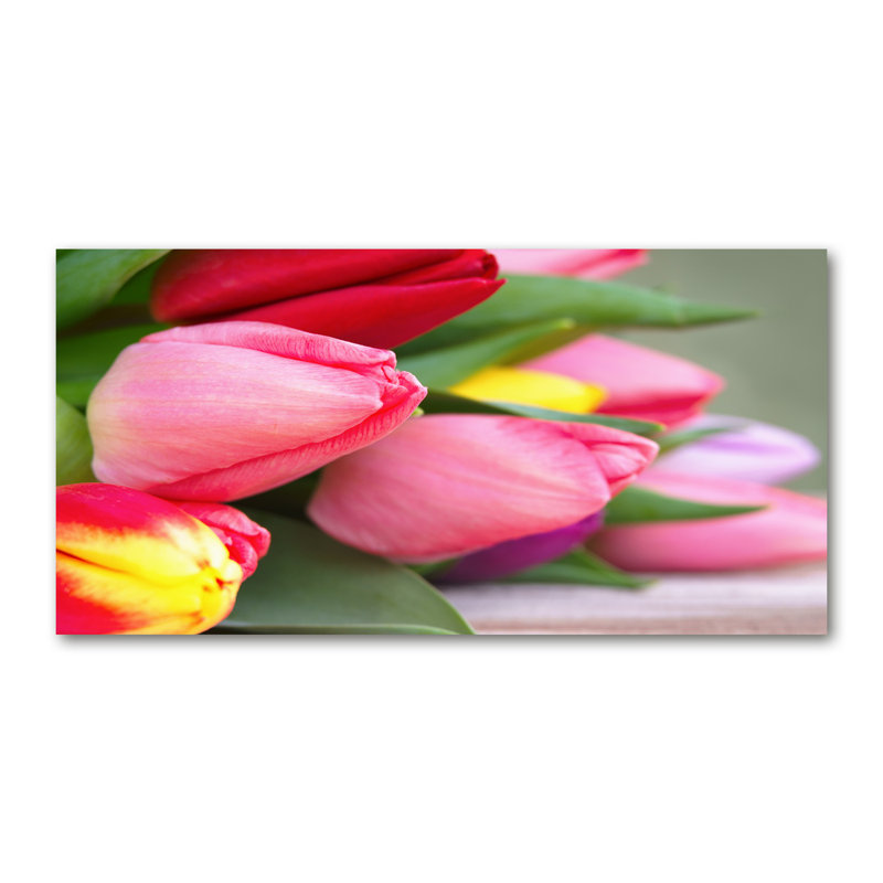 Colourful Tulips - Wrapped Canvas Print