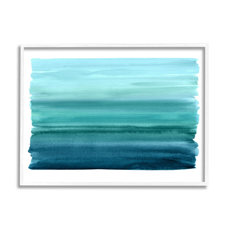 «Turquoise Gradient Shape», estampe numérique par Allie Corbin, H 11 po x l 14 po x P 1,5 po