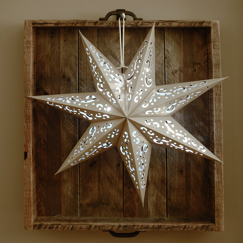 Star Hanging Lantern - 3 Piece, Silver