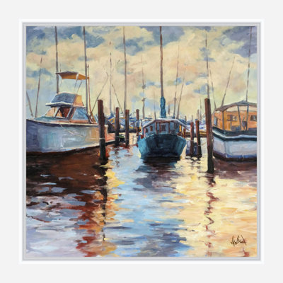 Docks At Sunset Print