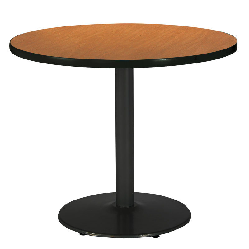 Table de salle à manger ronde, Chêne moyen, Noir, H 29 po x L 36 po x l 36 po