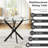 3-Piece Dining Table Set, 36" Round Tempered Glass Table And 2 Tufted Velvet Upholstered Chairs With Nailhead Trim And Pull Ring-1024660183