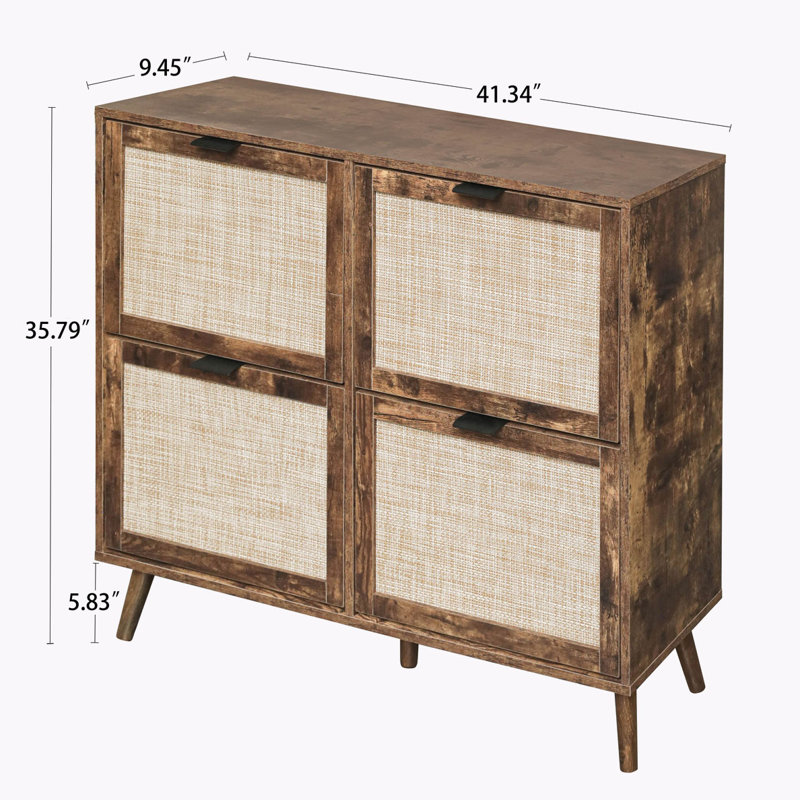 Storage Shoe Rack, Burly Wood