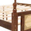 Lit avec tête de lit et pin en noyer, structure en bois plateforme confortable, finition noyer pour l'élégance-1249065841