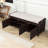 Linen Blend Upholstered Storage Bench-498423900