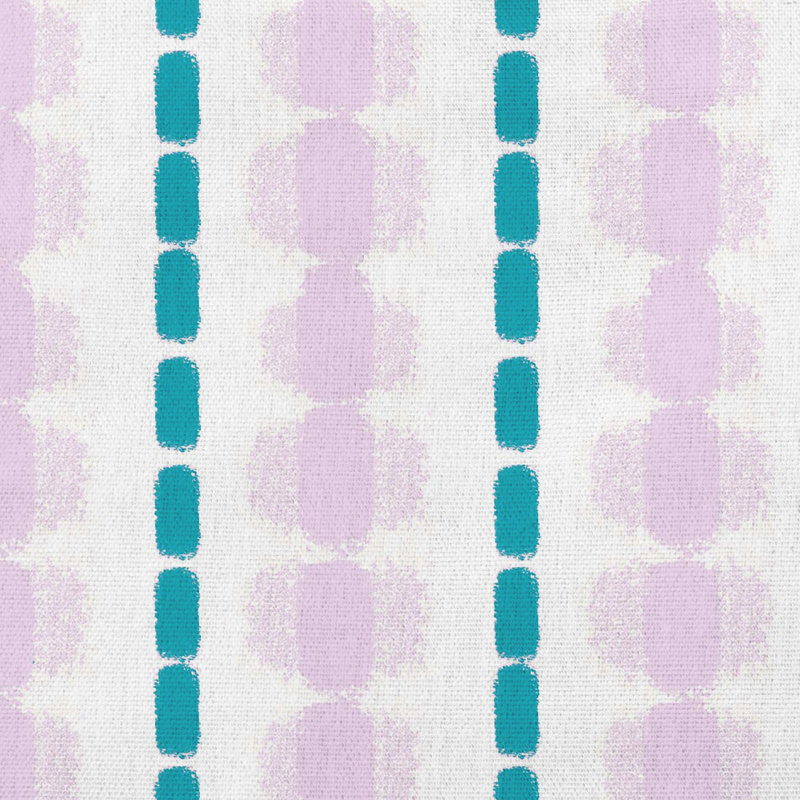 Coussin décoratif lombaire à rayures, Mauve / Bleu