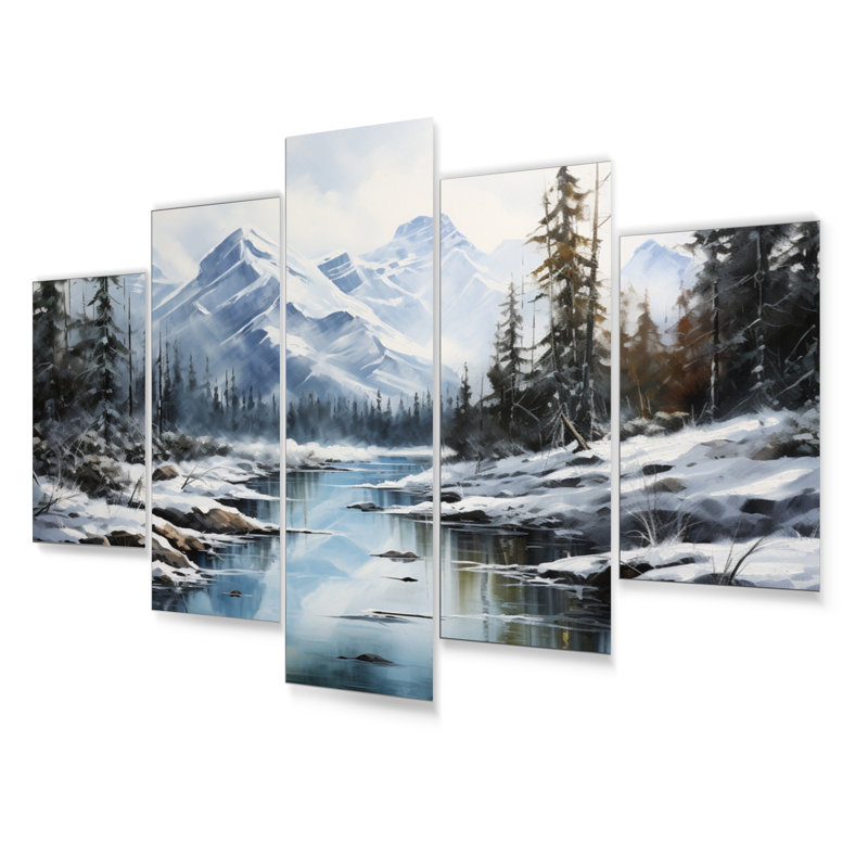 Canada Misty Mountain Majesty IV - ensemble de décoration murale Canada en métal