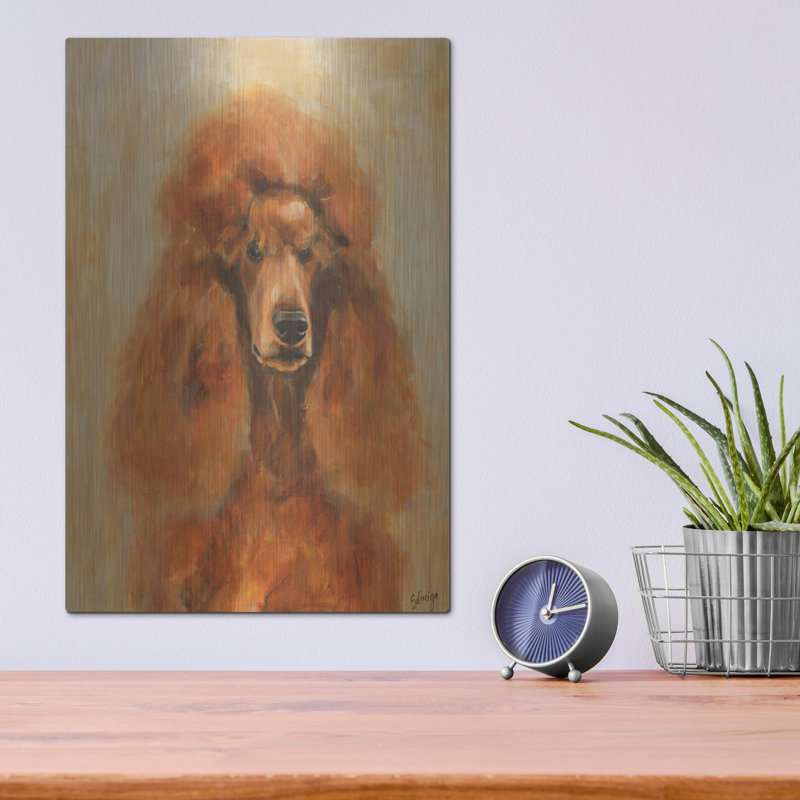 «Caniche abricot» par Solveiga, H 16 po x l 12 po