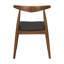 Chaises de salle à manger Mid-Century modernes en bois d'hévéa avec revêtement en similicuir-123514959