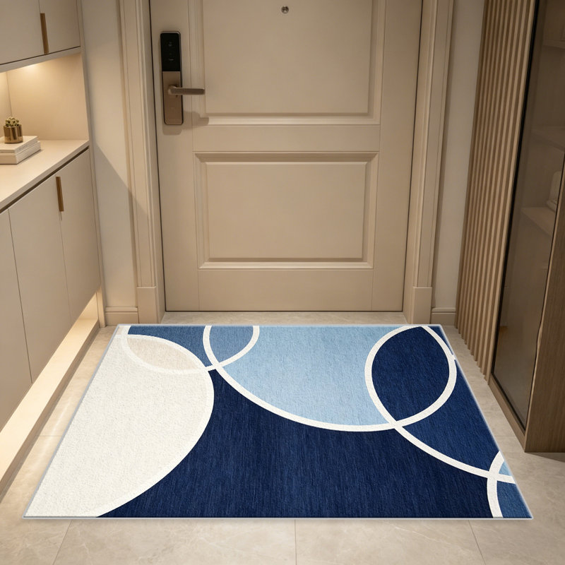 Blue and White area rugs for Living Room, Soft and Comfortable, Suitable for all seasons, easy to maintain, machine washable Indoor floor mat, Under Table Farmhouse suitable for Bedroom, Dining Room, Study,  Balcony, Home Decor Patio