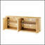 Buffet contemporain à motif de vagues, finition naturelle, idéal pour la cuisine, la chambre à coucher et le vestibule, l 64 po x P 15 po x H 24 po