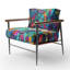Vibrant Vines I - Fauteuil d'appoint rembourré abstrait-133020697