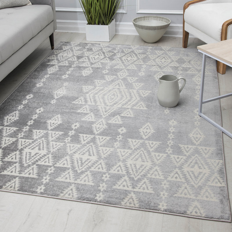 Joscha Vintage Platinum Nova Area Rug, Rectangle 5'3" x 7'