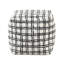 Pouf carré tendance noir et blanc, supportant jusqu'à 136 kg, rembourrage antidérapant, surface antidérapante