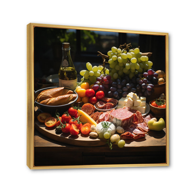 «Delectable Delights I», reproduction sur toile, Cadre flottant doré, H 36 po x l 36 po x P 1,5 po