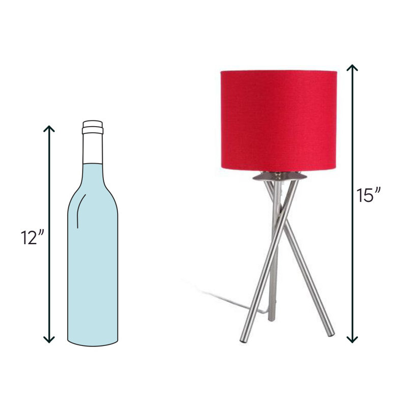 Amice Metal Tripod Lamp, Red