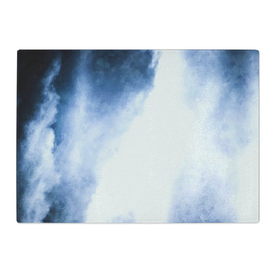 Tempered Glass Cloud Mountains Chopping Board