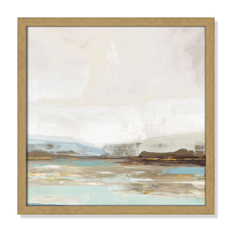 «Vibrance of Blue Print» par Allison Pearce, Papier avec cadre naturel naturel, Pas de tapis, H 17 po x l 17 po x P 0,75 po