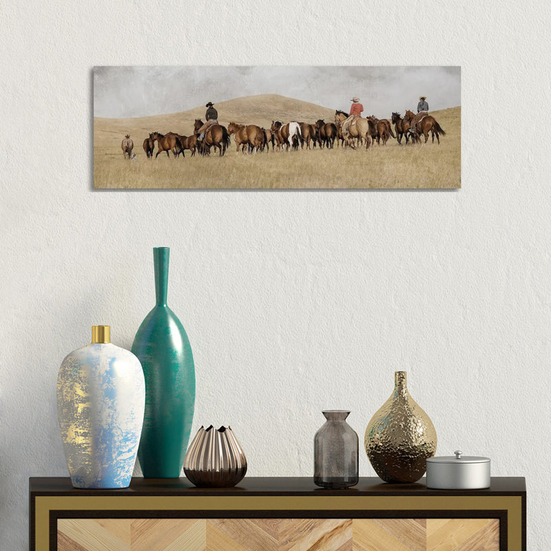 3 Girls Ropund Up by Rhonda Thompson - Wrapped Canvas Panoramic Print